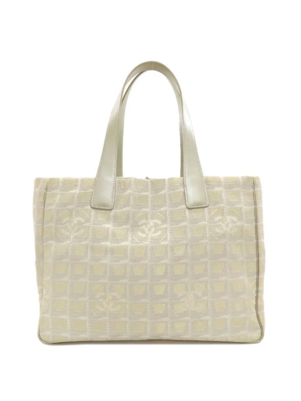 Chanel New Travel Line MM Tote Bag Nylon Jacquard